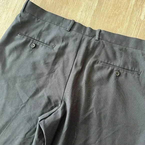 Mens Perry Ellis Black Slim Fit Dress Pants - 36x30 - Picture 5 of 8
